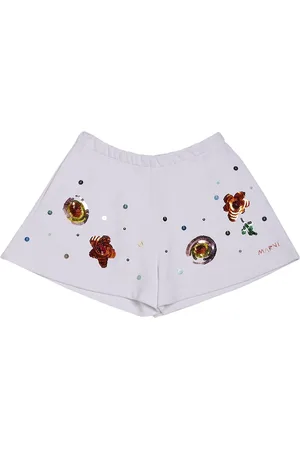 Marni Cotton Sweat Shorts W/sequins