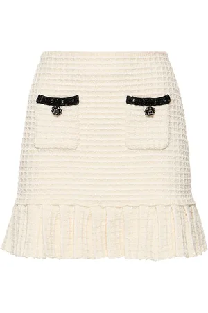 Self-Portrait Textured Knit Mini Skirt