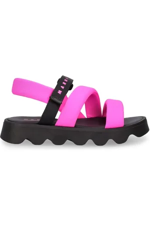 Marni Logo Printed Fabric Sandals