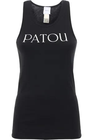Patou Logo Print Cotton Tank Top