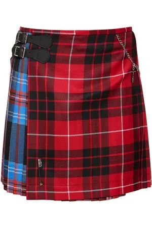 Charles Jeffrey Loverboy Lvr Exclusive Wool Tartan Mini Kilt