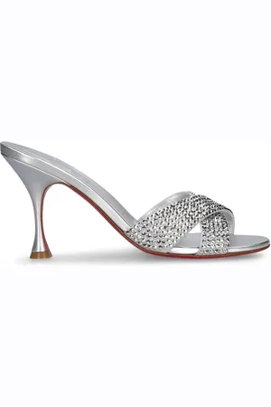 Christian Louboutin 85mm Mariza Laminated Leather Mules