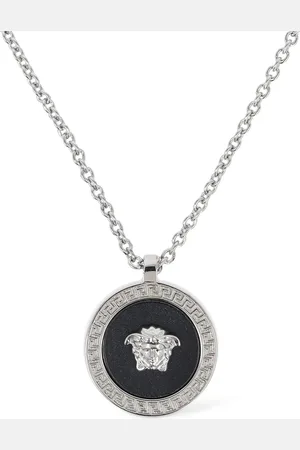 VERSACE Metal Necklace Logo Charm
