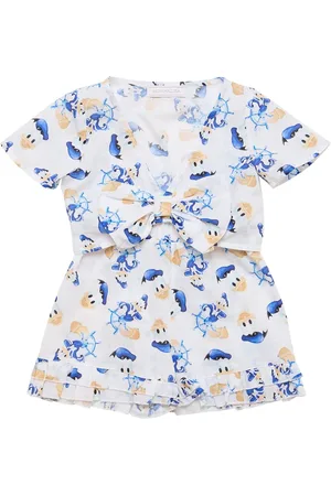 MONNALISA Printed Cotton Muslin Top & Shorts