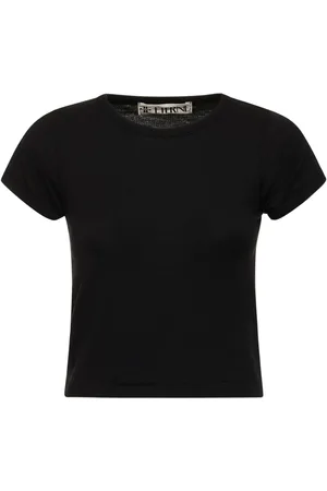 ÉTERNE Short Sleeve Stretch Cotton T-shirt