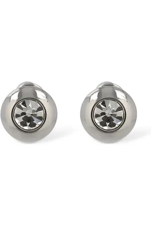 AREA Crystal Dome Stud Earrings