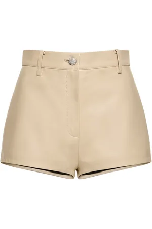 MAGDA BUTRYM Leather High Rise Shorts