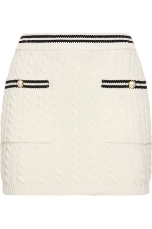 Alessandra Rich Cotton Blend Knit Mini Skirt
