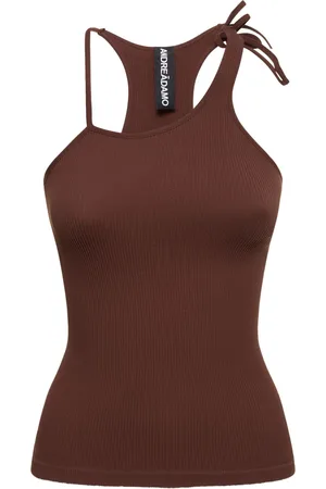 ANDREADAMO Ribbed Jersey Tank Top