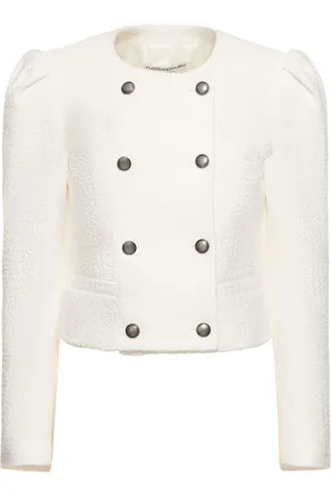 Alessandra Rich Double Breasted Tweed Bouclé Jacket