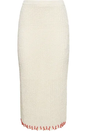 Reina Olga Coral Knitted Midi Skirt
