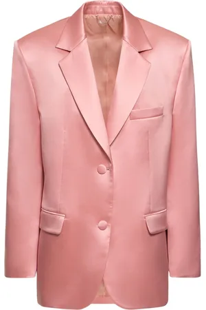 MAGDA BUTRYM Silk Satin Single Breasted Blazer
