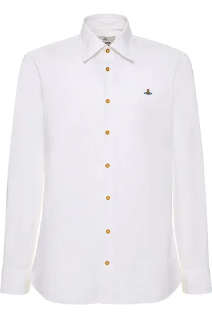 Vivienne Westwood Logo Embroidery Cotton Poplin Shirt