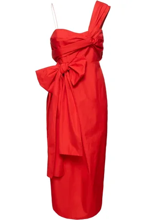 Cecilie Bahnsen Valentina One Shoulder Cotton Midi Dress