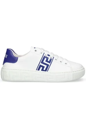 VERSACE La Greca Leather & Fabric Sneakers