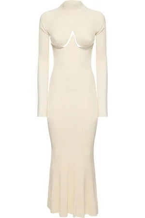 DION LEE Viscose Blend Knit Long Sleeve Dress