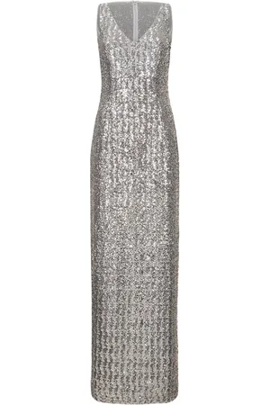 Michael Kors Sequined V-neck Long Dress