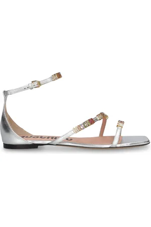Moschino 10mm Leather Flat Sandals