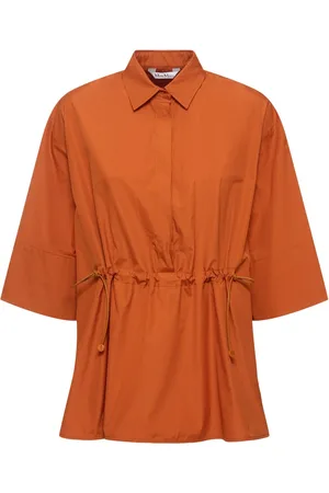 Max Mara Cotton Poplin Drawstring Shirt
