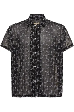HARAGO Cotton Lace S/s Shirt