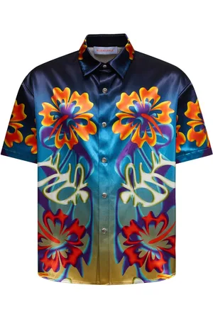 Bluemarble Hibiscus Viscose & Cotton S/s Shirt