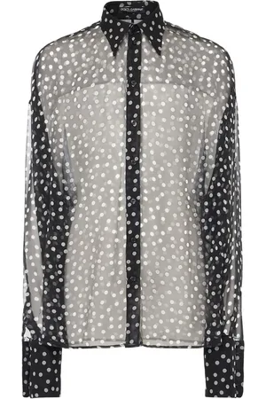 Dolce & Gabbana Polka Dotted Chiffon Shirt