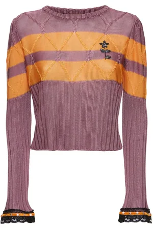 CORMIO Olaf Long Sleeve Viscose Sweater W/ Lace