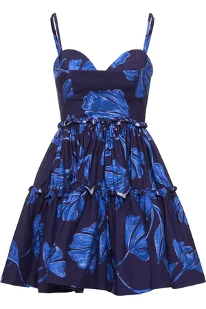 PATBO Nightflower Printed Cotton Mini Dress
