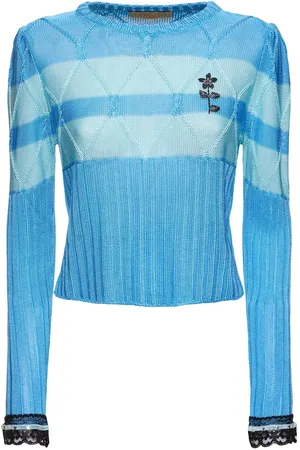 CORMIO Olaf Long Sleeve Viscose Sweater W/ Lace