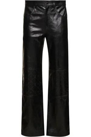 Marine Serre Embossed Leather Wide Pants
