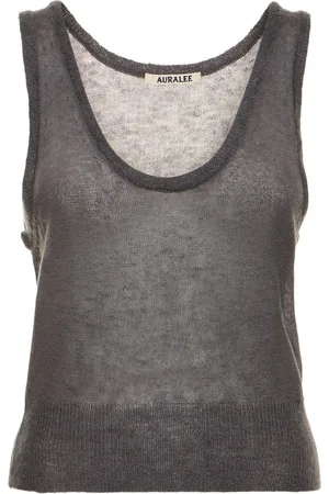 Auralee Mohair & Wool Knit Tank Top