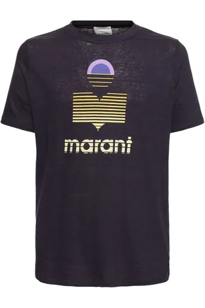 Isabel Marant Logo Print Linen Jersey T-shirt