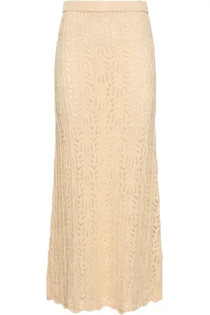 THE GARMENT Egypt Crochet Cotton Linen Long Skirt