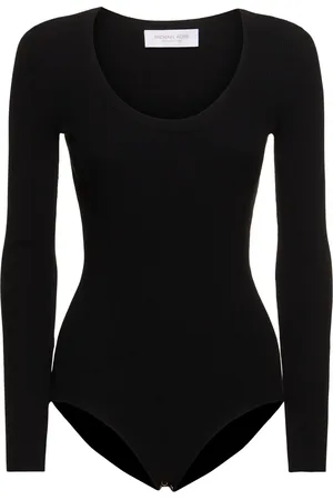 Michael Kors Stretch Viscose Long Sleeve Bodysuit