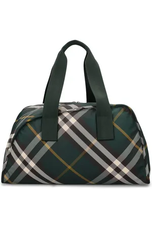Burberry Shield Check Print Duffle Bag