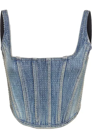 Marc Jacobs Crystal Denim Corset