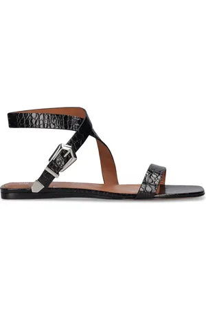 PARIS TEXAS 10mm Lauren Croc Embossed Sandals