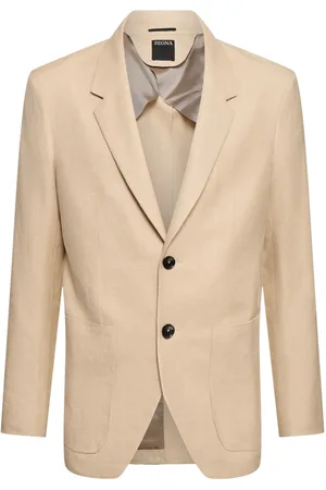Ermenegildo Zegna Linen & Wool Single Breasted Blazer
