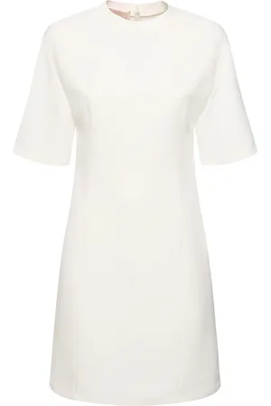 VALENTINO Short Sleeve Crepe Mini Dress