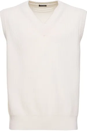 Ermenegildo Zegna Ribbed Cashmere & Cotton Knit Vest