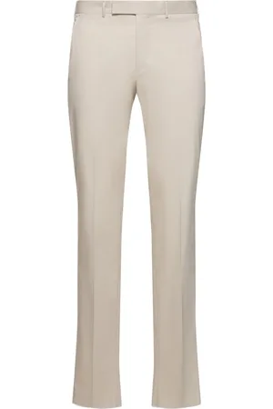 Ermenegildo Zegna Cotton Flat Front Slim Pants