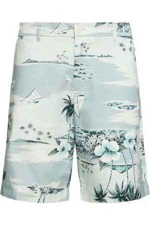 Maison Kitsuné Board Printed Cotton Shorts