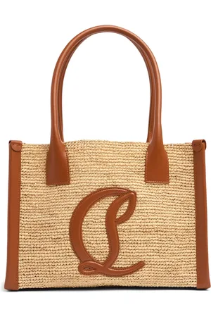 Christian Louboutin Small By My Side Raffia Tote Bag