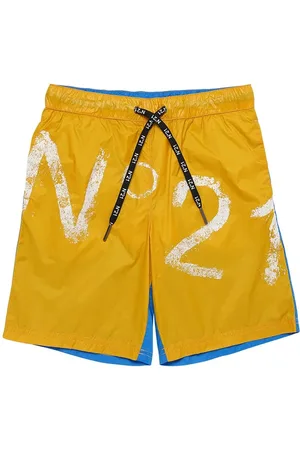 Nº21 Two Tone Cotton Shorts W/ Logo