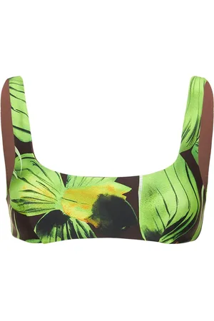 Louisa Ballou Scoop Printed Bikini Top