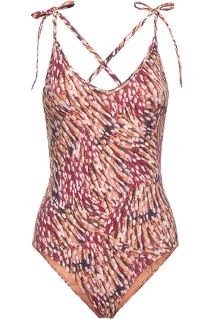 Isabel Marant Swan Printed One Piece Swimsuit