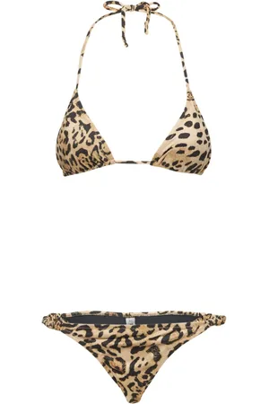 Reina Olga Scrunchie Printed Triangle Bikini
