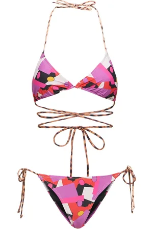 Reina Olga Miami Printed Triangle Bikini Set