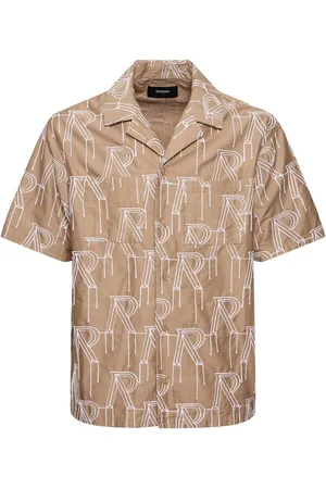Represent Initial Embroidered Cotton Overshirt