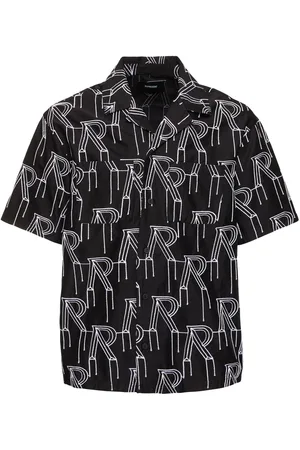 Represent Initial Embroidered Cotton Overshirt